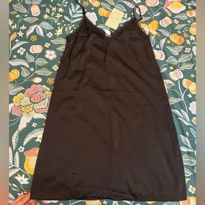 H&M black slip dress